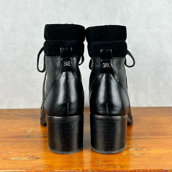 Sam Elderman Black Suede Toe Heeled Boots - Picture 4 of 11